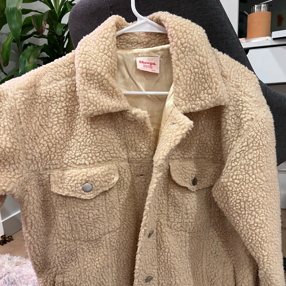 Showpo light faux fuzzy fur jacket